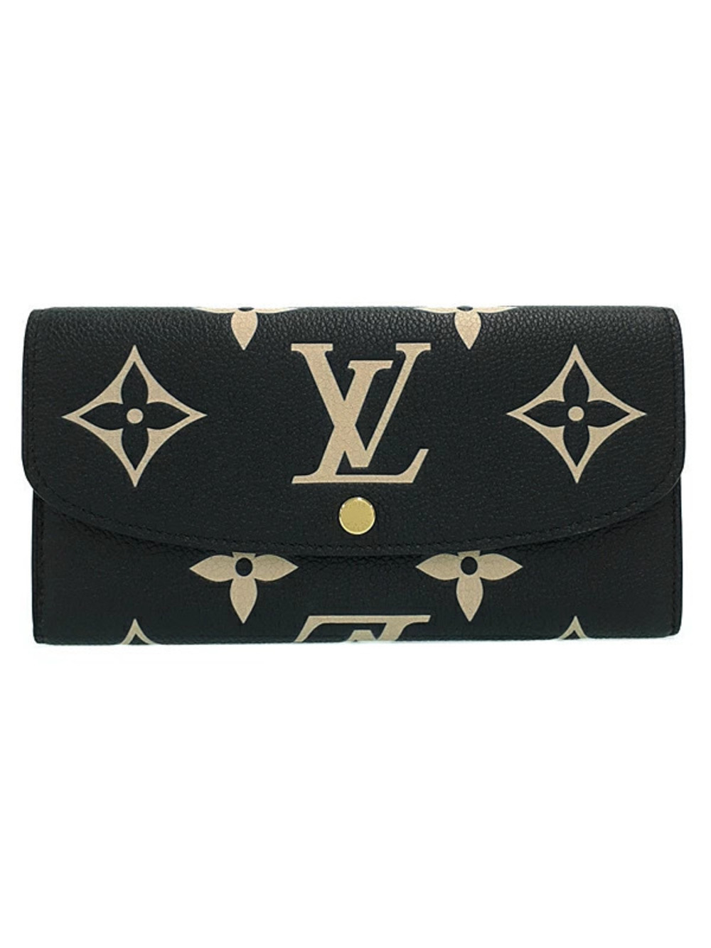 Louis Vuitton Bicolor Monogram Empreinte Portefeuille Emilie Bi fold Long Wallet